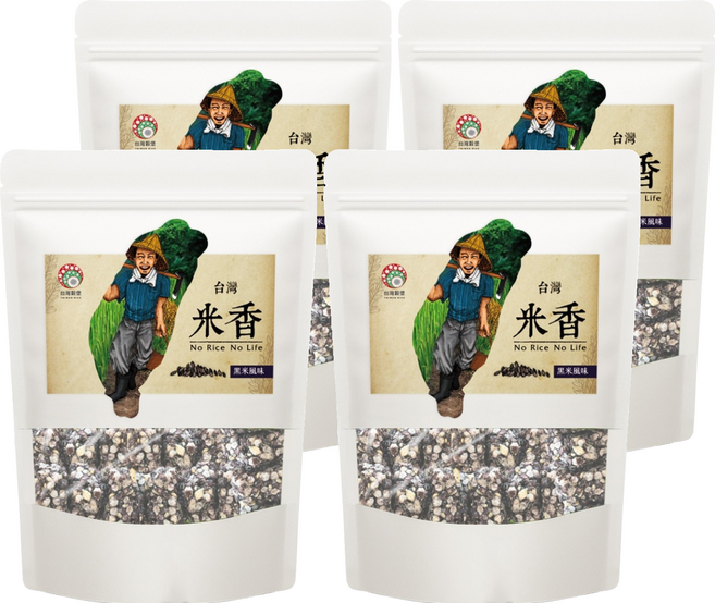 台灣榖堡 台灣公司貨 台灣米香黑米口味, 4個, 220g