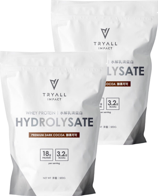 TRYALL Impact 水解乳蛋白 醇黑可可, 500g, 2個