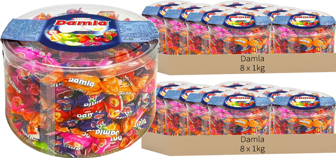 Damla tayas 岱瑪菈什錦軟糖, 1kg, 16罐