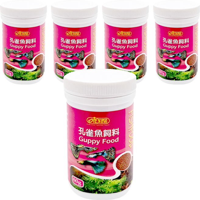 ISTA 伊士達 孔雀魚飼料, 60g, 5罐