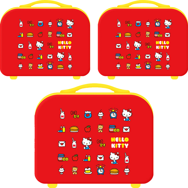 TRYGOODZ 翠菓子 HELLO KITTY 米菓 經典收藏手提箱, 140g, 3套