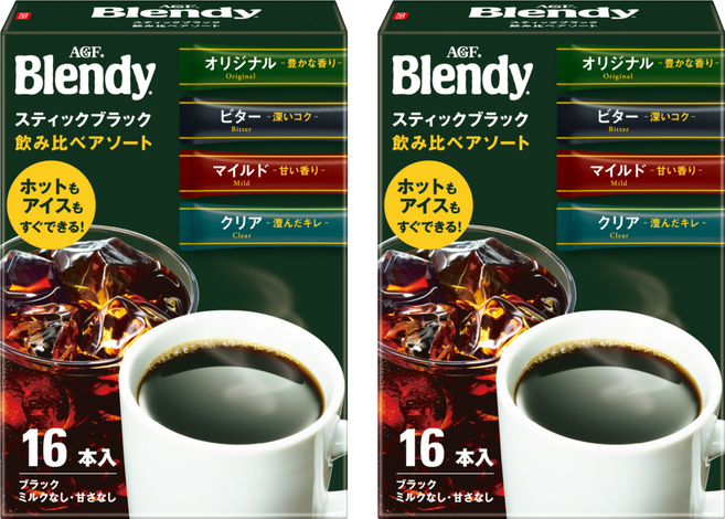 AGF Blendy 即溶黑咖啡 綜合風味, 2g, 2個, 16個裝