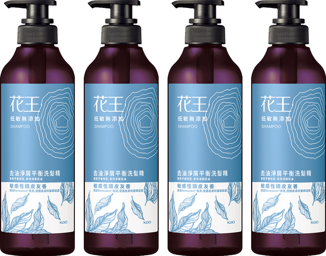 Kao 花王 低敏無添加去油淨屑平衡洗髮精 500ml, 4件