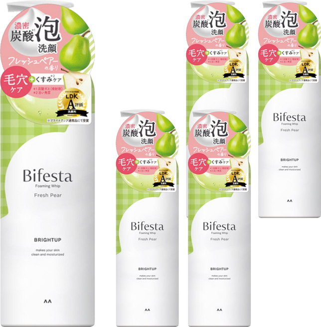 Bifesta 碧菲絲特 抗暗沉碳酸泡洗顏 洋梨香, 200g, 5個