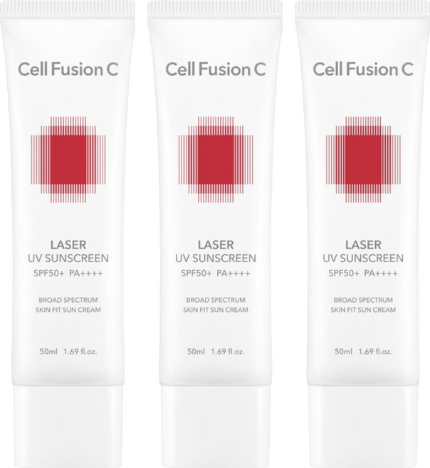 Cell Fusion C 秀膚生 台灣公司貨 全效修護防曬霜 SPF50+ PA++++, 3個, 50ml