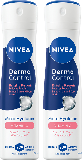 NIVEA 妮維雅 台灣公司貨 玻尿酸養膚嫩白止汗噴霧, 2個, 150ml