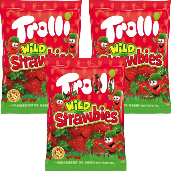 Trolli 多利軟糖 草莓造型, 100g, 3包