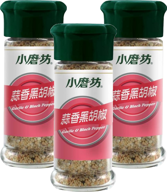 小磨坊 蒜香黑胡椒, 32g, 3個