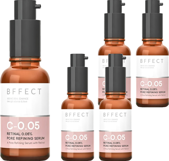 BFFECT 柔膚瓶 0.05%維他命A醛毛孔緊緻精華, 30ml, 5瓶