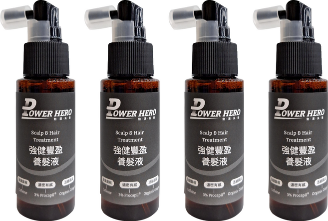 POWER HERO 勁漢英雄 強健豐盈養髮液, 60ml, 4瓶