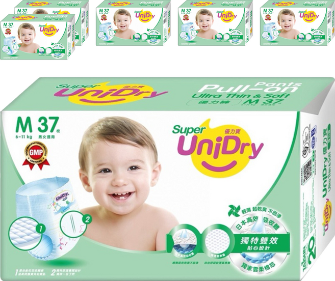 UniDry 優力寶 優力褲/尿布 6~11kg, M, 222片