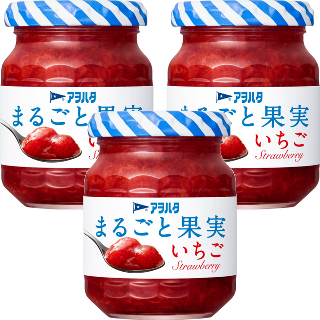 Aohata 草莓果醬 無蔗糖, 125g, 3罐
