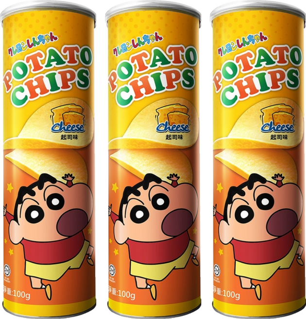 Shinchan 蠟筆小新 洋芋片 起司, 100g, 3個