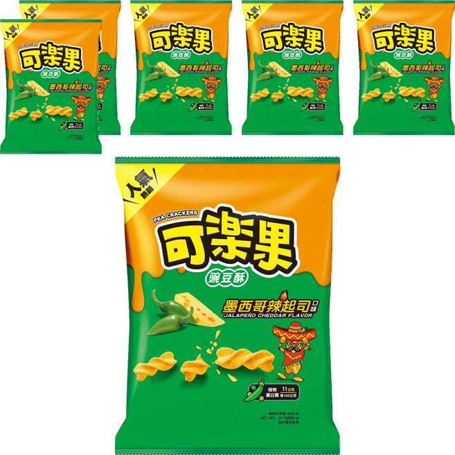 可樂果 豌豆酥 墨西哥辣起司口味, 88g, 6個