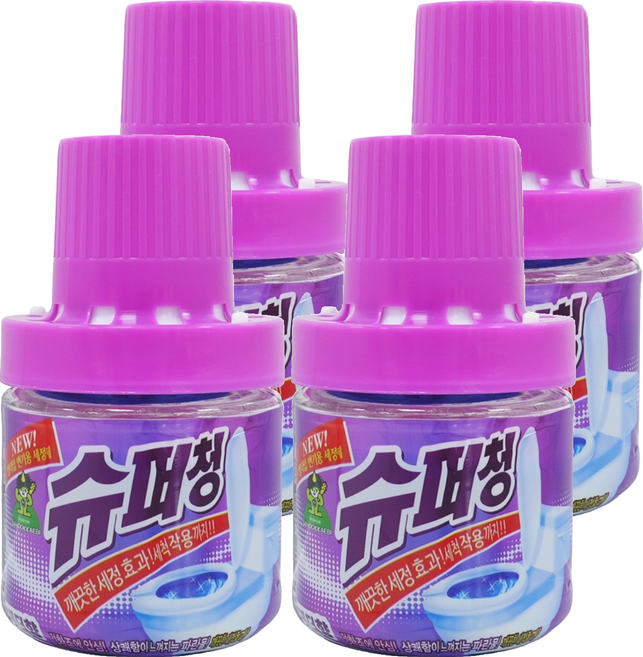 SANDOKKAEBI 山鬼怪 馬桶清潔劑 薰衣草香, 180g, 4個