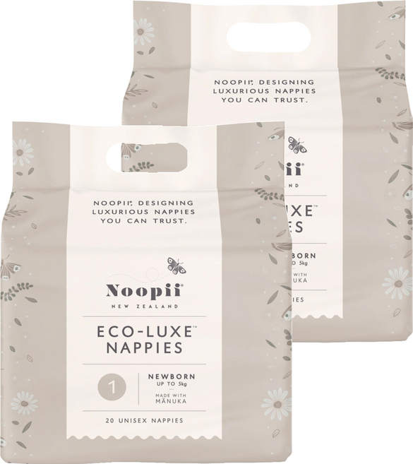 Noopii 美好尿布 台灣公司貨 黏貼型 5kg以下, 1號(NB), 40片