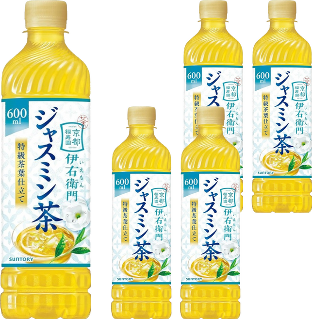 SunTORY 三得利 伊右衛門贊澤茉莉花茶, 600ml, 5個