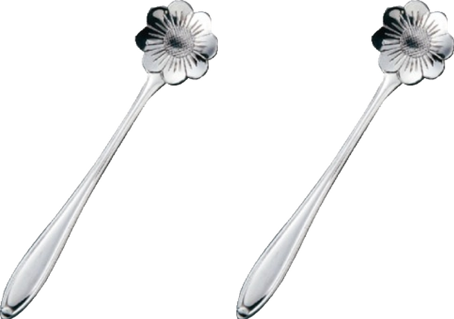 SALUS 佐藤金屬 花朵系列 湯匙 123mm, 波斯橘, 2個