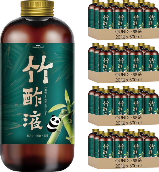 QUNDO 康朵 竹醋液, 80個, 500ml