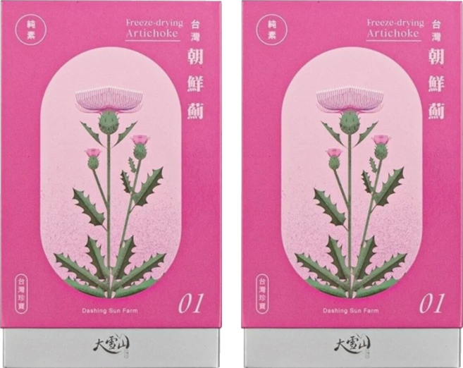 大雪山農場 台灣朝鮮薊膠囊 純素 冷凍乾燥, 60顆, 1g, 2盒