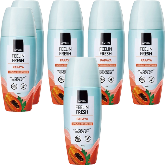AVON 雅芳 勻白嫩膚制汗體香劑, 6個, 75ml