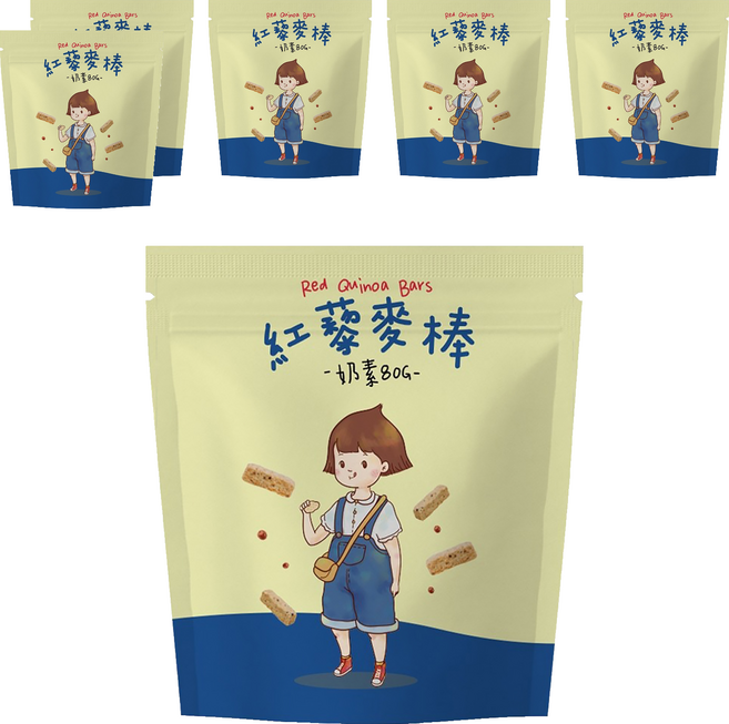 CHILL 愛吃 紅藜麥棒, 80g, 6個