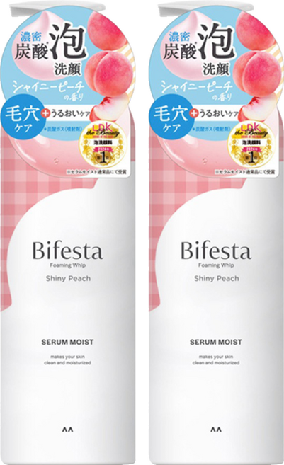 Bifesta 碧菲絲特 保濕碳酸泡洗顏 蜜桃香, 200g, 2個