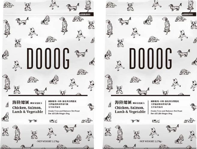DOOOG 杜革 低敏無穀犬狗飼料 關節保健配方, 2.27kg, 2袋