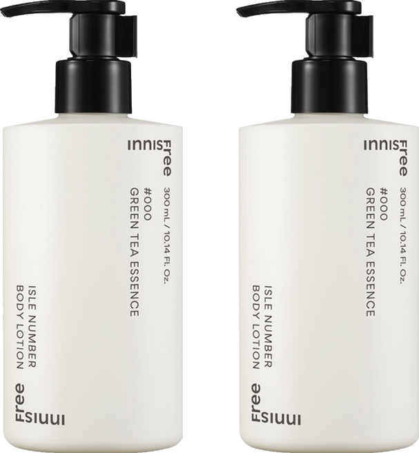 INNISFREE 台灣公司貨 ISLE NUMBER身體乳 綠茶精萃, 300ml, 2個