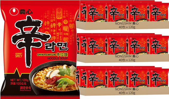 NONGSHIM 農心 官方境內版 辛拉麵, 120包
