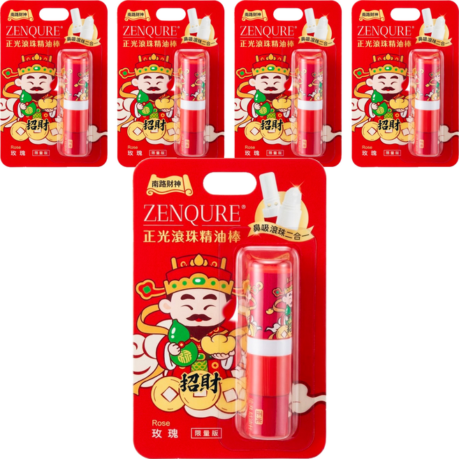 正光 滾珠精油棒 玫瑰, 5個, 2ml