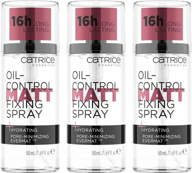 CaTRICe 卡翠絲 台灣公司貨 柔焦控油定妝噴霧, 3個, 50ml