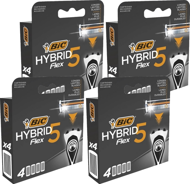 BIC 比克 5極淨刮鬍刀片, 4套, 4個裝