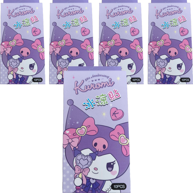 Sanrio 三麗鷗 冰涼貼 酷洛米 帕洽狗兩種款式隨機出貨, 10片, 5盒