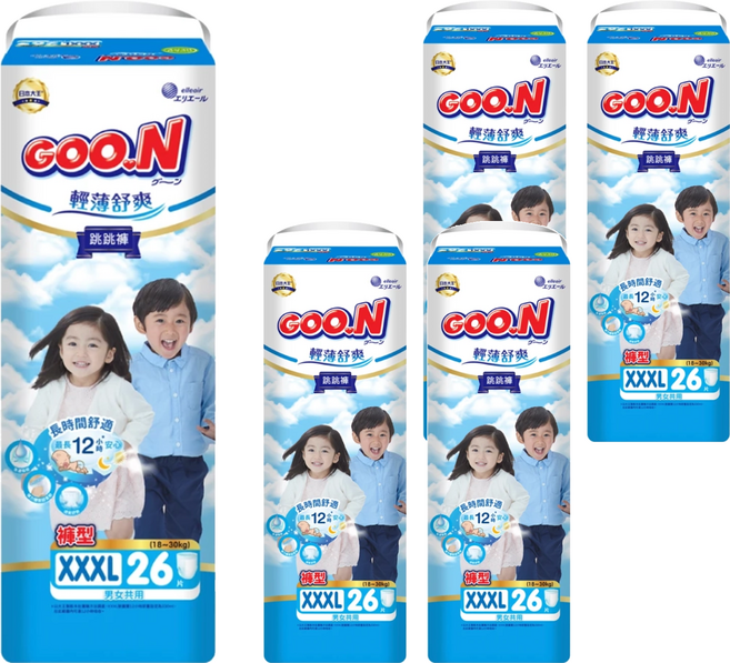 GOO.N 大王 輕薄舒爽 紙尿布 褲型 18~30kg, 3XL, 130片