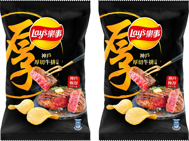 Lay's 樂事 神戶厚切牛排口味洋芋片, 85g, 2包