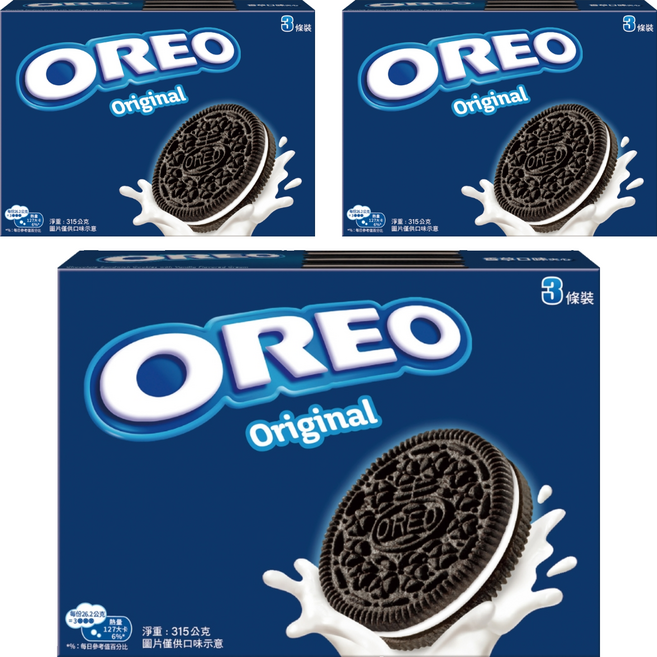 OREO 奧利奧 夾心餅乾 香草口味, 315g, 3盒