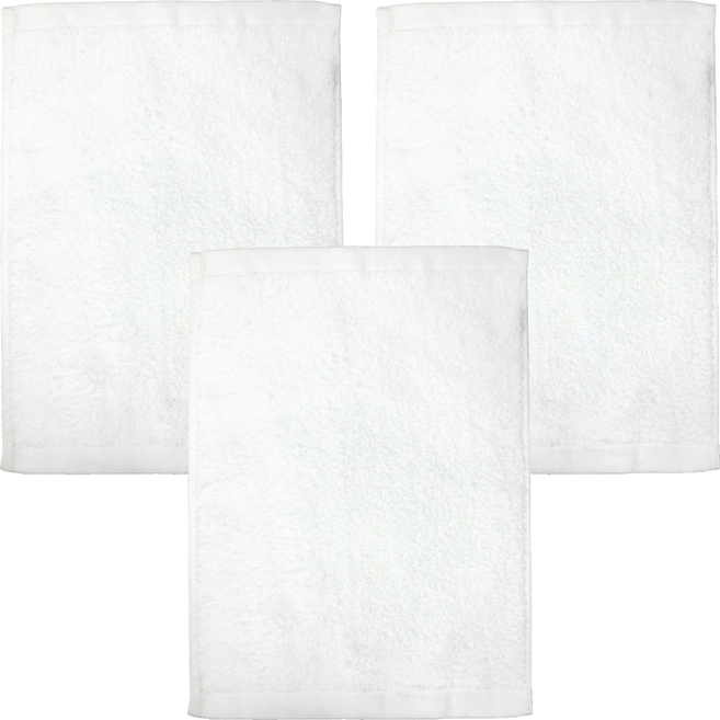 Lin Hua Towels 林花毛巾 12兩中厚款浴巾, 白色, 3個