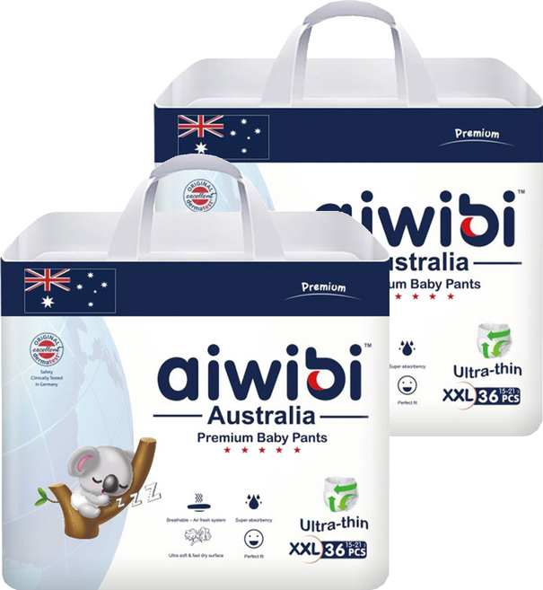 aiwibi 愛薇彼 零觸感瞬吸褲型紙尿褲, XXL, 72片