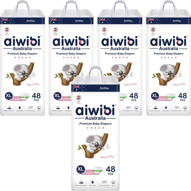 aiwibi 愛薇彼 零觸感瞬吸黏貼型尿布 12~17kg, XL, 240片