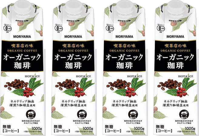 MORIYAMA 守山乳業 喫茶店の味 咖啡, 4個, 1L