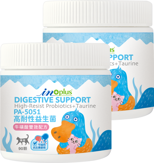 in plus 贏 高耐性益生菌 PA-5051 牛磺酸雙效配方, 2個, 腸道健康, 90顆
