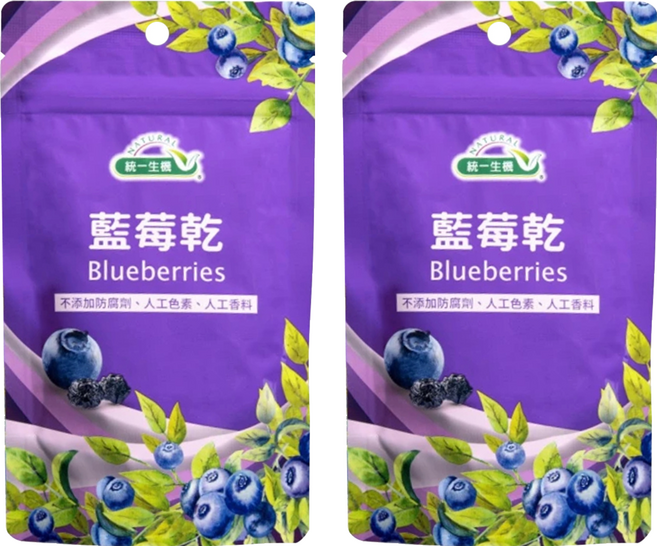 統一生機 藍莓乾, 100g, 2包