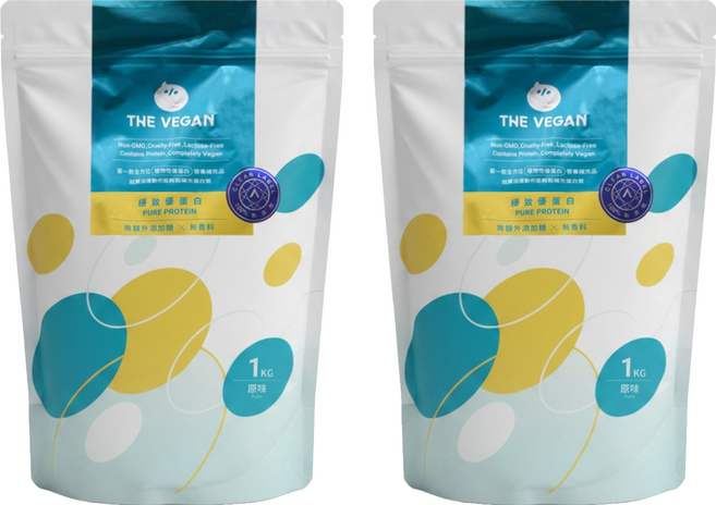 THE VEGAN 樂維根 極致植物優蛋白 原味, 1kg, 2個