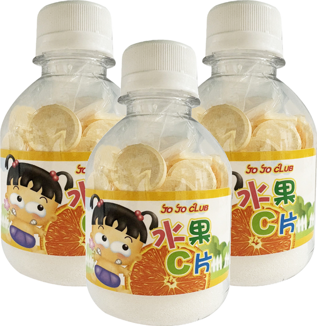 JOJO水果C片, 80g, 3個