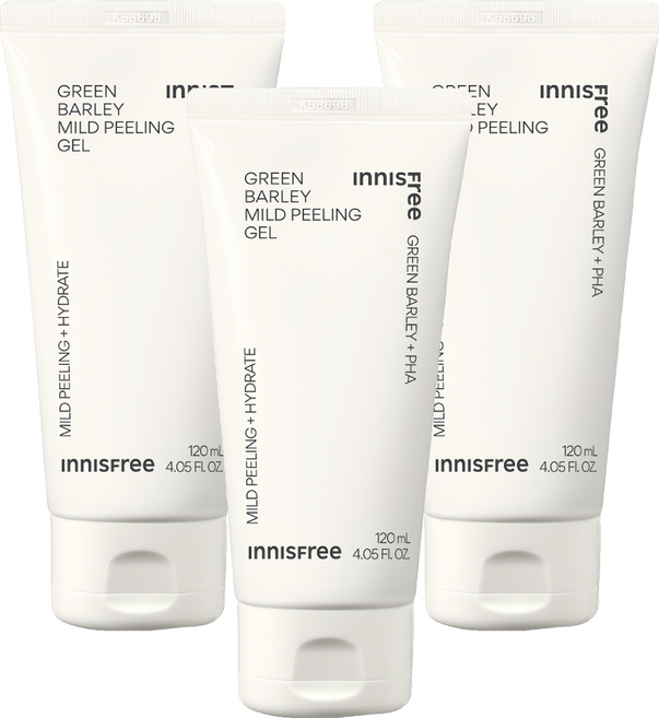INNISFREE 台灣公司貨 青麥去角質凝膠面膜, 3個, 1個裝