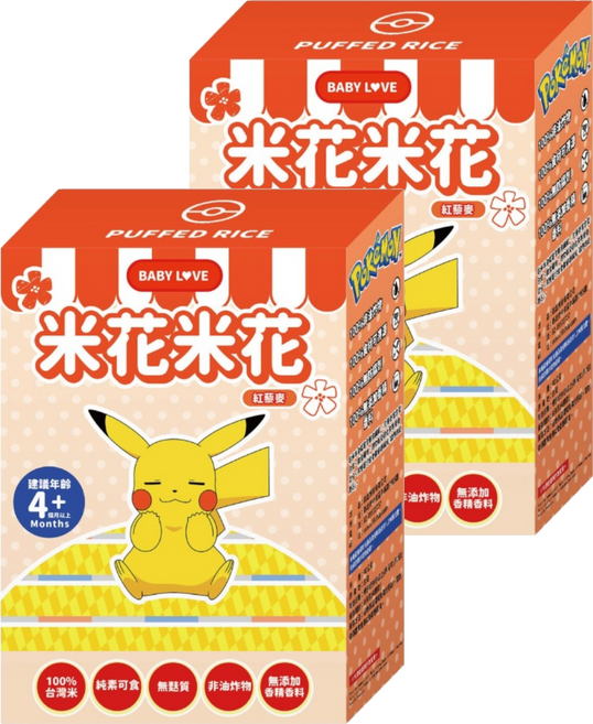 PoKeMoN 寶可夢 米花米花 紅藜麥 4個月以上 SC-116, 40g, 2個