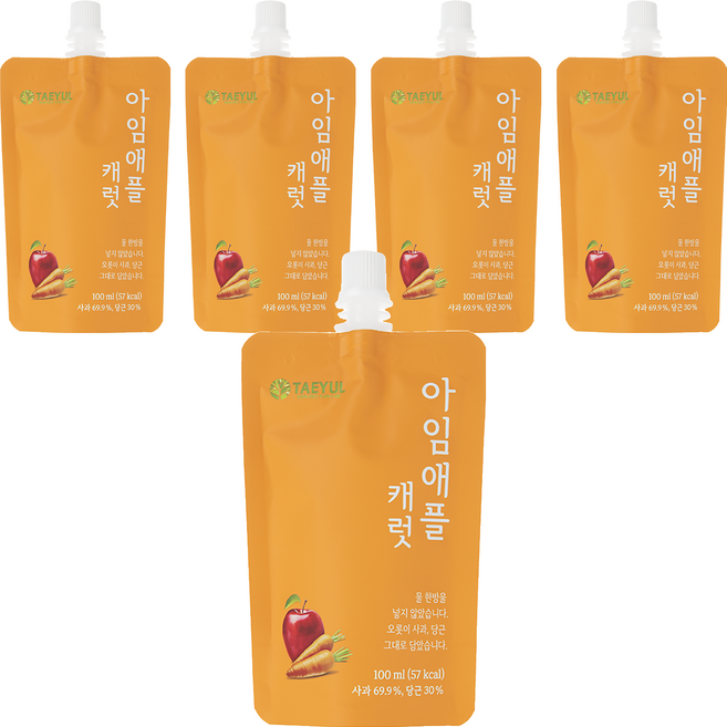 IMAPPLE 貝兒 NFC 蘋果紅蘿蔔汁, 5包, 100ml