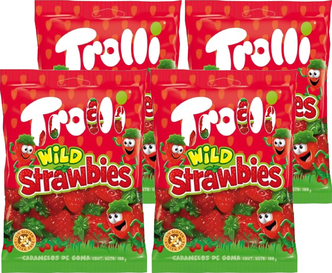 Trolli 多利軟糖 草莓造型, 100g, 4包