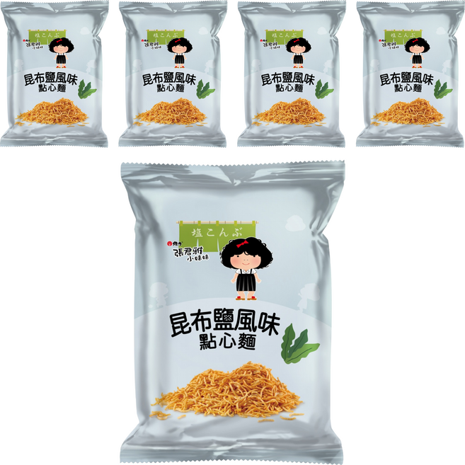 維力 張君雅小妹妹 昆布鹽風味點心麵, 75g, 5個
